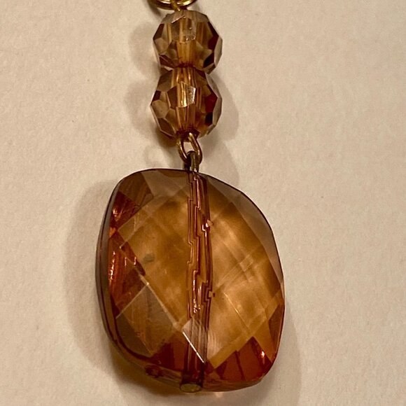 Earthy Brown Boho Festival Pendant Long Necklace - Picture 3 of 8